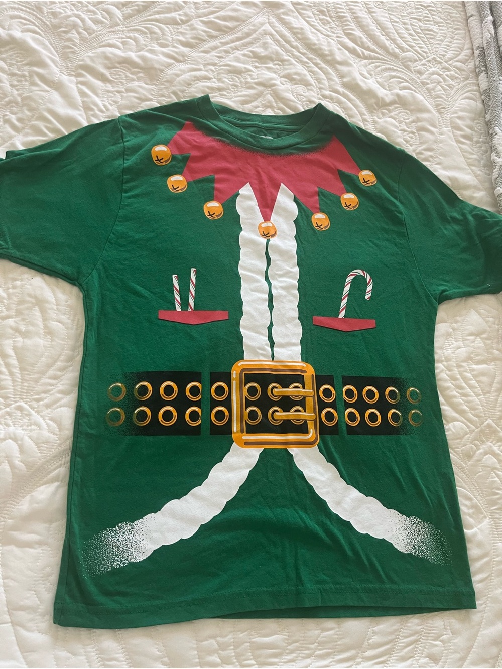 Holiday Elf Graphic Tee - Green small - Picture 6 of 7